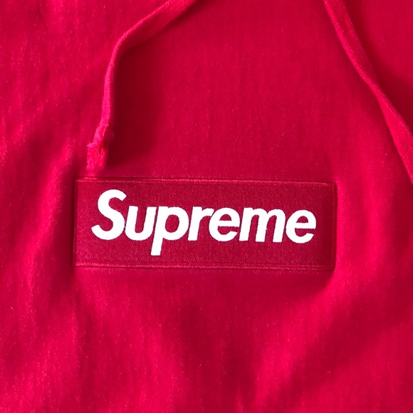 Supreme FW16 Red Box Logo Pullover Hoodie - Picture 4 of 8